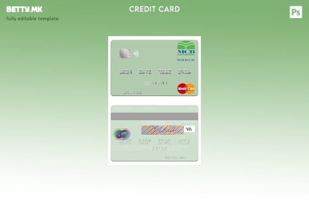 модерен стил Шаблон за мастер картички на Обединетите Арапски Емирати MCB Bank